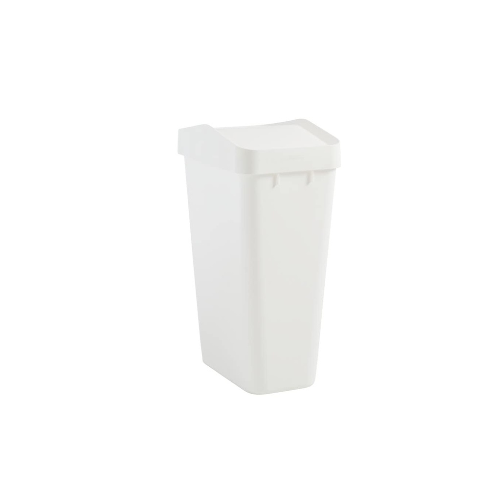 image:imageRubbermaid Swing Top Waste Container for Home and Kitchen Easy Access Disposal and Slim Modern Trash Can with Lid 122 Gallon Capacity WhiteWhite
