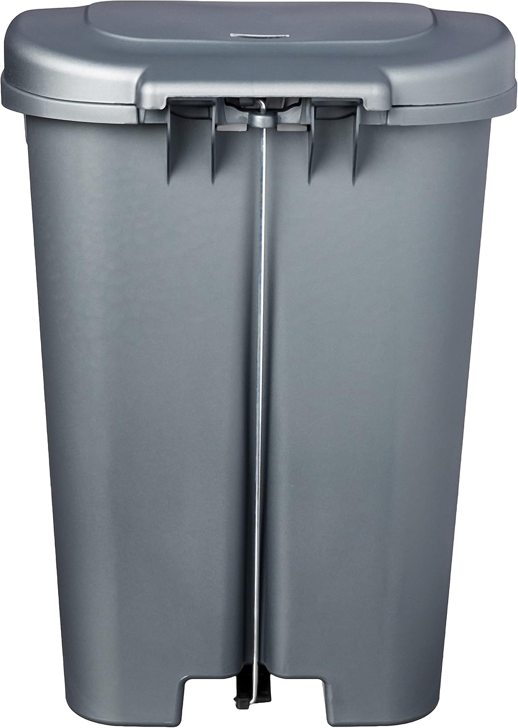 image:imageRubbermaid Classic StepOn Trash Can with Lid 13Gallon Black Easy Clean Wastebasket for HomeKitchenBedroomOfficeGarageGunmetal Blue