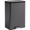 image:imageRubbermaid Elite Stainless Steel Metal Dual Stream StepOn Trash 105Gallon Charcoal Wastebasket HomeKitchen Trash and Recycle Bin Combo105 Gallon