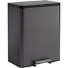 image:imageRubbermaid Elite Stainless Steel Metal Dual Stream StepOn Trash 105Gallon Charcoal Wastebasket HomeKitchen Trash and Recycle Bin Combo158 Gallon