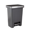 image:imageRubbermaid Premier HighCapacity StepOn Trash Can 19 Gallon Single or Dual Stream Trash or Recycling Charcoal StainlessSteel Rim Lid Lock Quiet Lid for HomeKitchenGarageApartmentMetal Rim